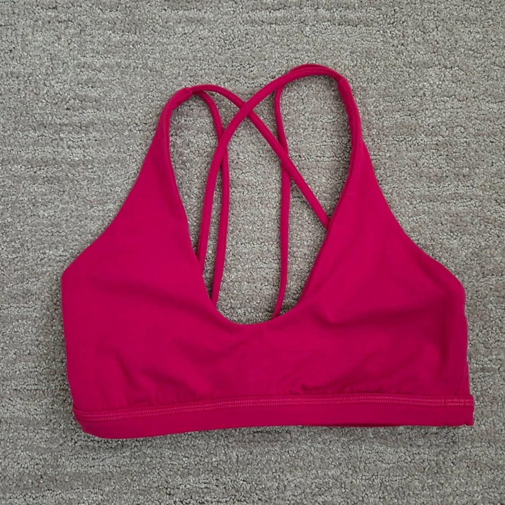 lululemon athletica Strappy Sports Bra - Bright Pink NWOT